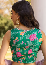 Seri Sleeveless Blouse - Emerald Green