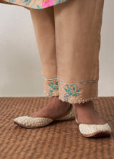 Sia Pleated Kurta Set - Tan Brown