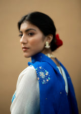 Dhaari Anarkali Set - Cobalt Blue