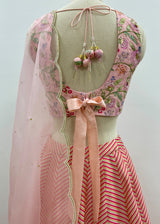 Gulaab Diagonal Lehenga Set - Multicoloured