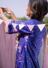 BOOTAH GATHERED KURTA SET - AZURE BLUE