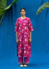 Bahaar Kurta Set - Burgundy