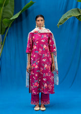 Bahaar Kurta Set - Burgundy