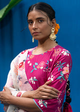 Bahaar Kurta Set - Burgundy