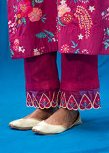 Bahaar Kurta Set - Burgundy