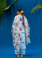 Bahaar Kurta Set - Powder Blue