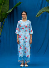 Bahaar Kurta Set - Powder Blue