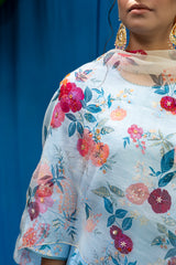 Bahaar Kurta Set - Powder Blue