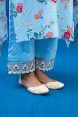 Bahaar Kurta Set - Powder Blue