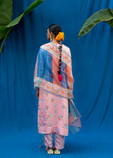 Santra Kurta Set - Coral Beige