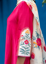 Inaayat Kurta Set - Berry Pink