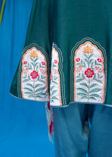 Inaayat Short Kurta Set - Teal Green
