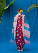 Santra Kurta Set - Maroon