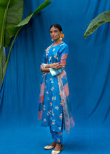 Santra Kurta Set - Yale Blue