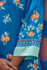 Santra Kurta Set - Yale Blue