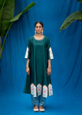 Inaayat Kurta Set - Teal Green