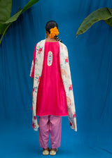 Inaayat Short Kurta Set - Berry Pink