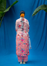 Bahaar Kurta Set - Salmon Peach