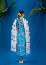 Bahaar Kurta Set - Teal Blue