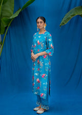 Bahaar Kurta Set - Teal Blue
