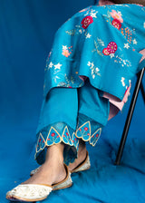 Bahaar Kurta Set - Teal Blue