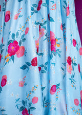 Bahaar Lehenga Noor Blouse Set - Powder Blue