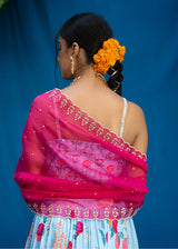 Bahaar Lehenga Noor Blouse Set - Powder Blue