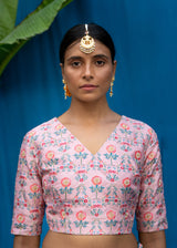 Bahaar Saree Noor Blouse Set - Cream