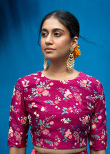 Bahaar Lehenga Bahaar Blouse Set - Burgundy