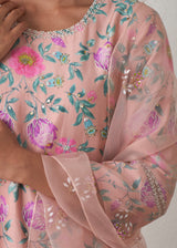 Sia Kurta Set - Peach