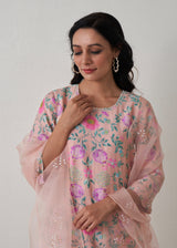 Sia Kurta Set - Peach
