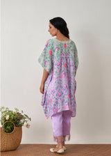 Sia Short Kaftan Set - Lavender-Sage Green