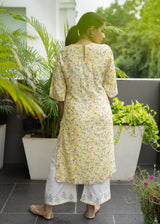 Iznic Kurta Set - Lemon Yellow