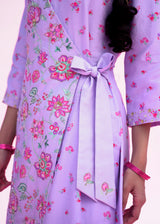 Jacobean Cheenth Kurta Set - Lilac