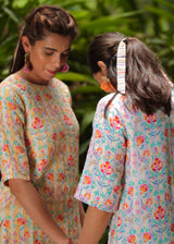 Suzani Stripe Kurta Set - Lilac