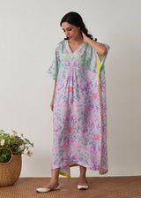 Sia Long Kaftan - Lavender-Sage Green