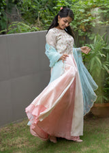 Cluster Anarkali Set - Off-White