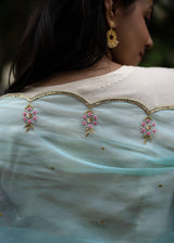 Cluster Anarkali Set - Off-White