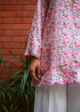 Gulaab Scallop Kurta - Rose Pink