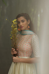 Phirni Anarkali Set - Off-White