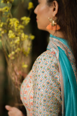 Phirni Anarkali Set - Off-White