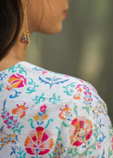 Alankrit Saree Blouse Set - Turquoise Blue