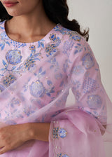 Ichika Saree Blouse Set - Mauve