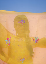 Jacobean Kurta Sharara Set - Yellow