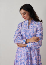 Sia Pleated Kurta Set - Mauve