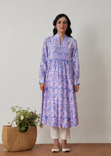 Sia Pleated Kurta Set - Mauve