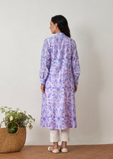 Sia Pleated Kurta Set - Mauve