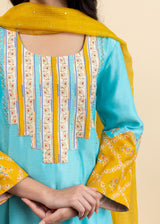 Kira Kurta Set - Turquoise Blue