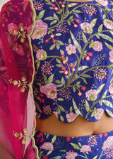 Gulaab Lehenga Set - Midnight Blue
