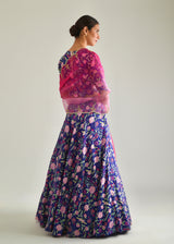 Gulaab Lehenga Set - Midnight Blue